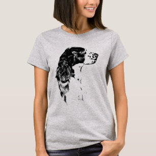 Camiseta Arte vintage de perro English Springer Spaniel