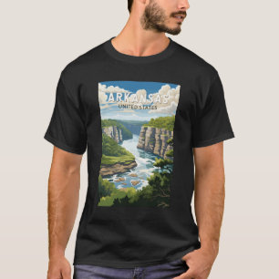 Camiseta Arte Vintage de Viajeros de Arkansas