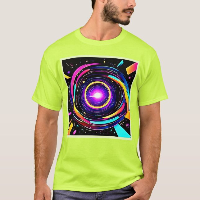 Camiseta Arte vórtice cromático (Anverso)