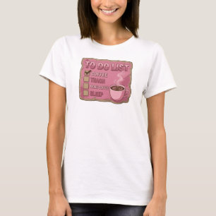 Camiseta Arte wearable de rosa vibrante CAFÉ PRIMERO LUEGO 