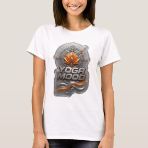 Camiseta Arte wearable YOGA MOOD de plata fresca