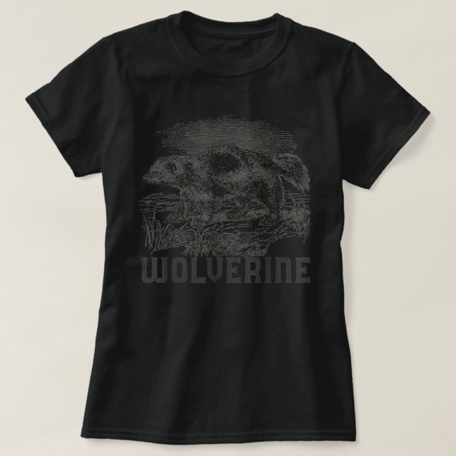 Camiseta Arte Wolverine Oso de zorrillo animal salvaje Mamm (Diseño del anverso)