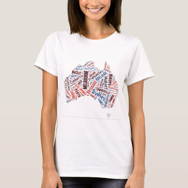 Camiseta Arte Word de Australia (Anverso)
