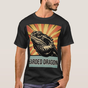 Camiseta Arte y diseños de dragón con barba, únicos para re
