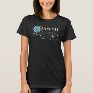 Camiseta Artemis 1 Mapa de ruta Misión de lanzamiento de co