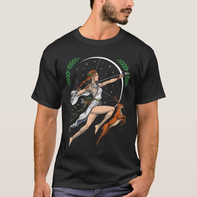 Camiseta Artemis Diosa Griega De Cazar La Antigua Grecia (Anverso)
