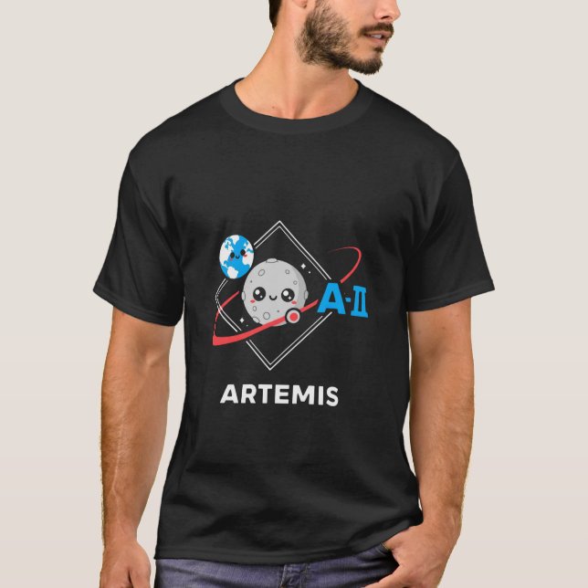 Camiseta Artemis II Mission - Moon & Earth (Anverso)