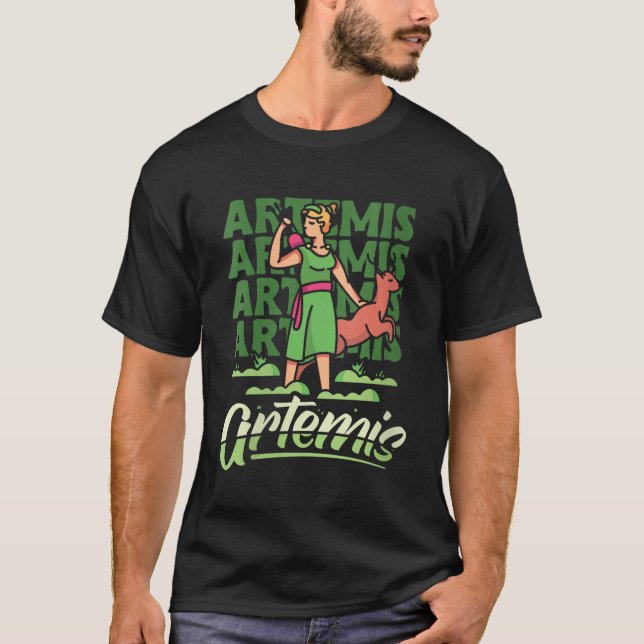 Camiseta Artemis La diosa griega de la caza de Moonli (Anverso)
