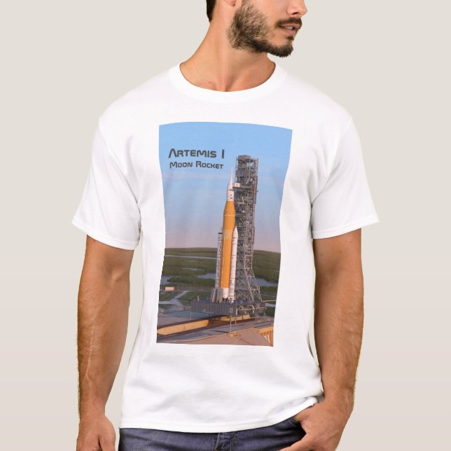 Camiseta Artemis One Moon Rocket on Pad (Anverso)