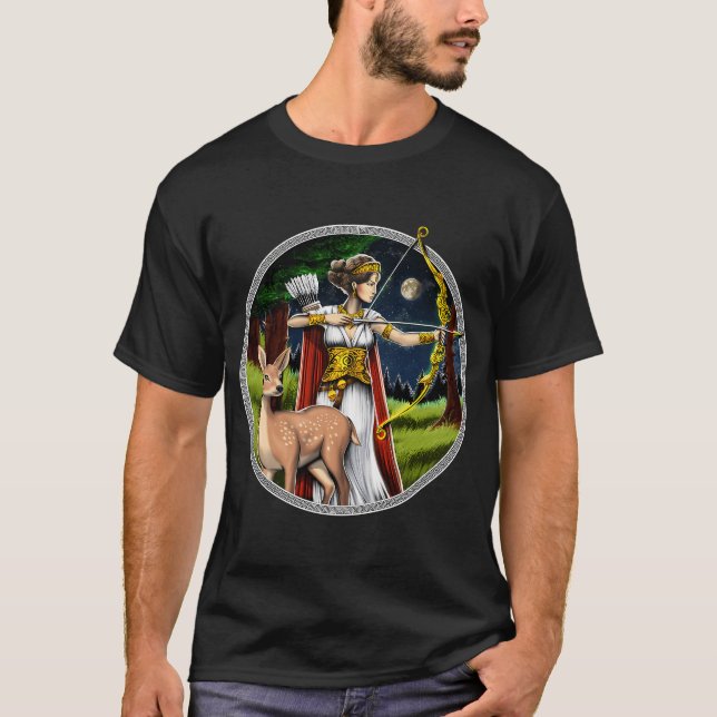 Camiseta Artemisa Diosa Cazadora Griega (Anverso)