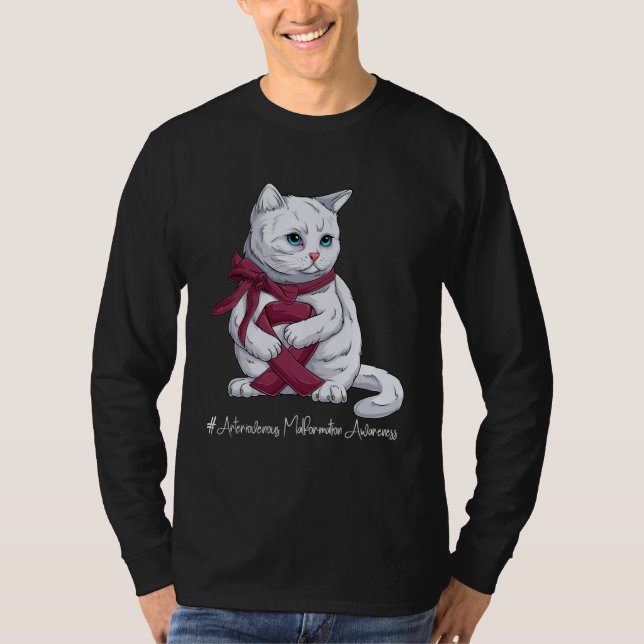 Camiseta Arteriovenous Malformation Awareness Month Burgund (Anverso)
