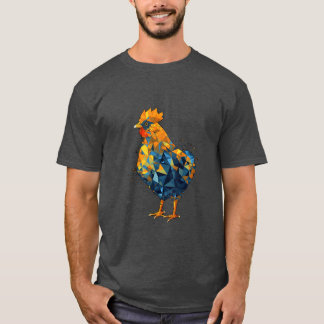 Camiseta Artes de animales de pollo geométrico Poligonal Co