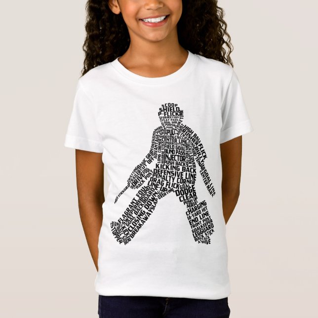 Camiseta Artes de palabras del portaobjetos de hockey sobre (Anverso)
