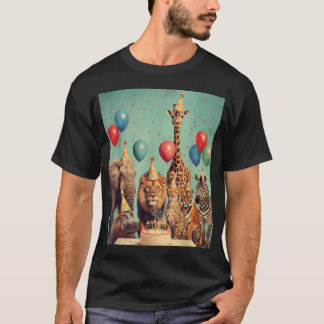 Camiseta Artes Impresos de Animales Divertidos del Zoológic