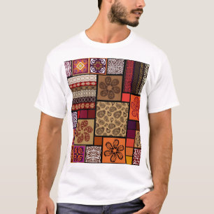 Camiseta Artes indias, mega juego creativo sin costura.
