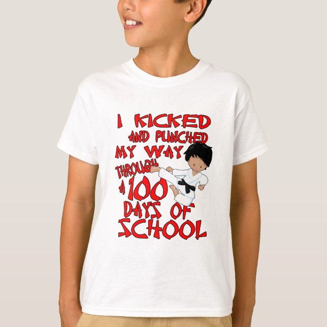 Camiseta Artes marciales 100 días de escuela (Anverso)