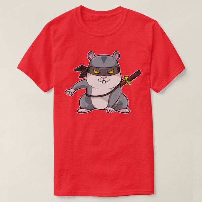 Camiseta Artes marciales de Hamster Ninja (Diseño del anverso)