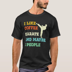 Camiseta Artes Marciales de Karate Clásico y Café Arte Retr