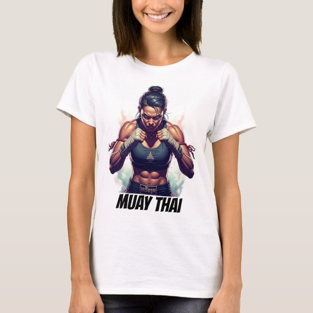 Camiseta Artes Marciales de Kickboxing de Muay Thai (Anverso)