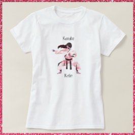 Camiseta Artes marciales de la Chica Cute Karate
