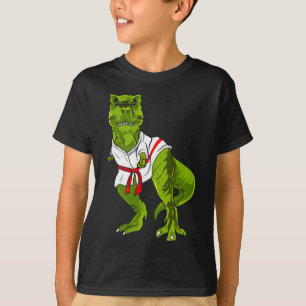 Camiseta Artes Marciales Divertidas de Dinosaurio Ninja Jud
