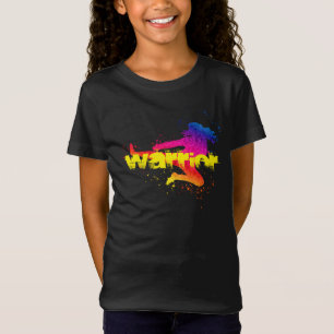 Camiseta Artes marciales femeninas, alta patada, pinta