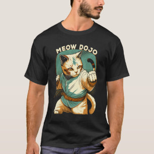 Camiseta Artes Marciales Japonesas Karate Gato Maúlla Dojo