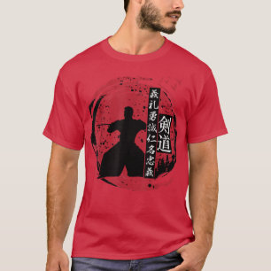 Camiseta Artes marciales japonesas Kendo Samurai Silhoutte 