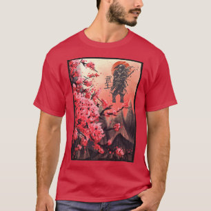 Camiseta Artes marciales japonesas Samurai Japón Montañas y
