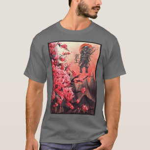 Camiseta Artes marciales japonesas Samurai Japón Montañas y