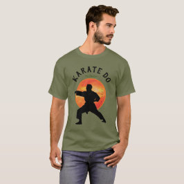 Camiseta Artes marciales japonesas silueta negra karate men