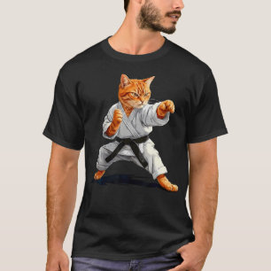 Camiseta Artes Marciales Karate Taekwondo Gato Jiu Jitsu Ju