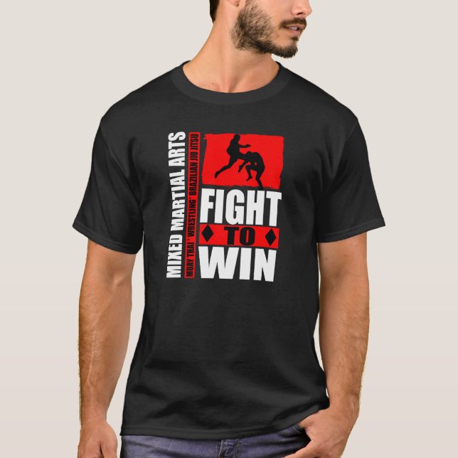 Camiseta Artes marciales mezclados - lucha para ganar la (Anverso)