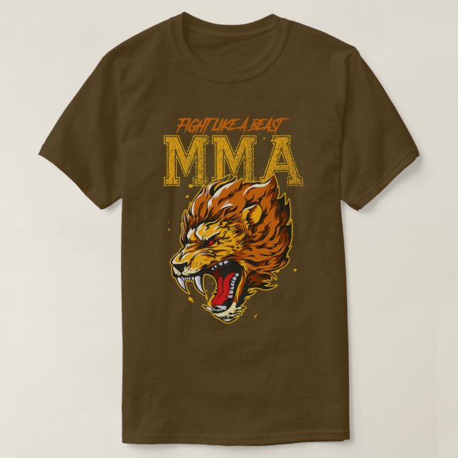 Camiseta Artes marciales mixtas de león MmaMotivation Beght (Diseño del anverso)