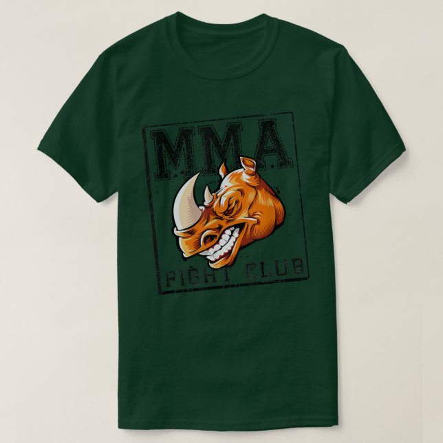Camiseta Artes marciales mixtas rinocerontes Mma Fighter Mo (Diseño del anverso)