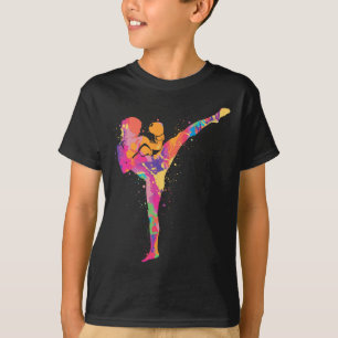 Camiseta Artes Marciales Muay Thai Niños Mujeres Chicas Kic
