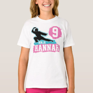 Camiseta Artes marciales Ninja Chica de cumpleaños