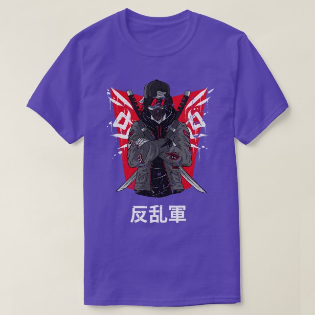 Camiseta Artes marciales rebeldes japonesas luchan contra l (Diseño del anverso)