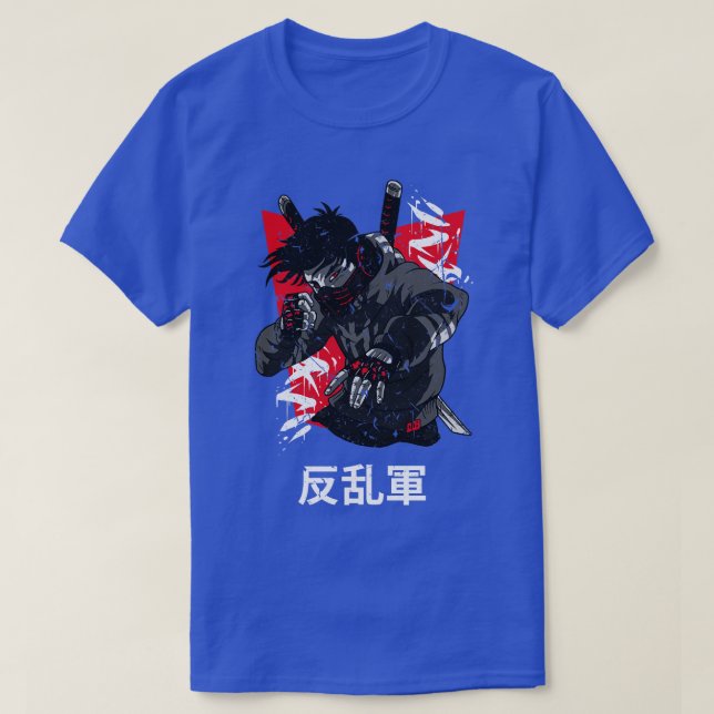 Camiseta Artes marciales rebeldes japonesas luchan contra l (Diseño del anverso)