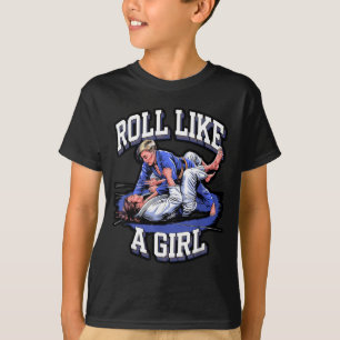 Camiseta Artes Marciales Roll Like Girl BJJ Jiu Jitsu Brasi