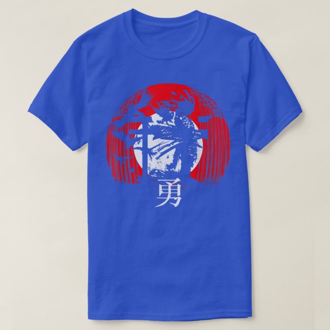 Camiseta Artes marciales Tengu Samurai japonés con cordón d (Diseño del anverso)