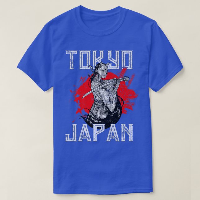 Camiseta Artes marciales Tengu Samurai japonés con máscara  (Diseño del anverso)