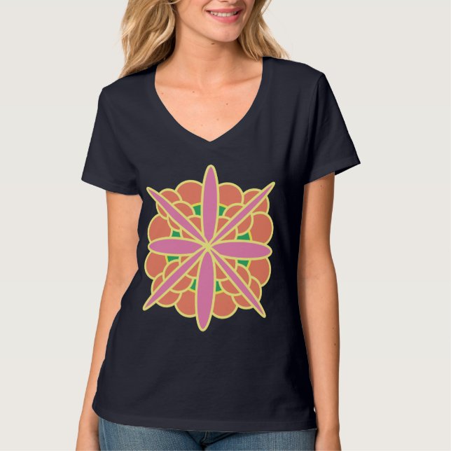Camiseta Artes negras de rangoli (Anverso)