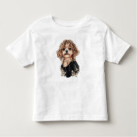 Camiseta artesanal Maltipoo para niños pequeños