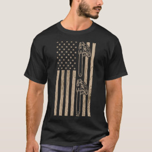 Camiseta Artesanía de madera de leñador bandera americana U