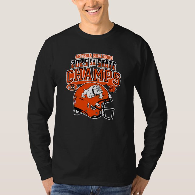 Camiseta Artesia Bulldogs 2025 State Champs (Anverso)
