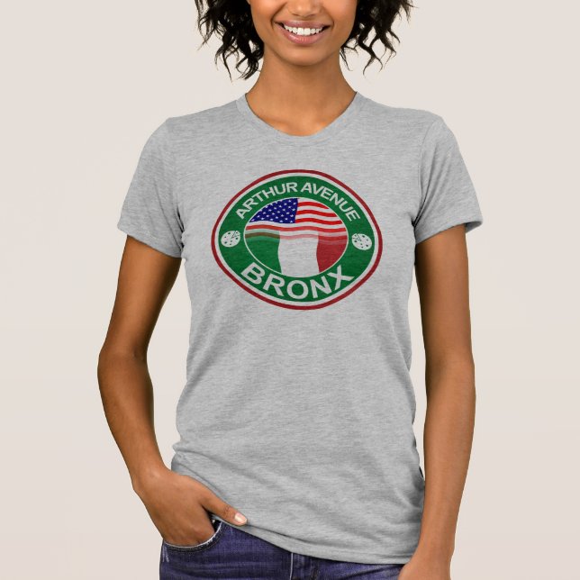 Camiseta Arthur Ave Bronx Italiano Estadounidense (Anverso)