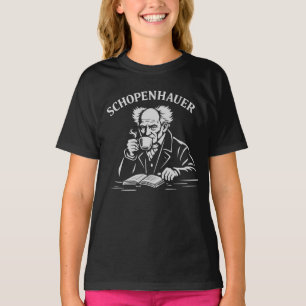 Camiseta Arthur Schopenhauer bebiendo café