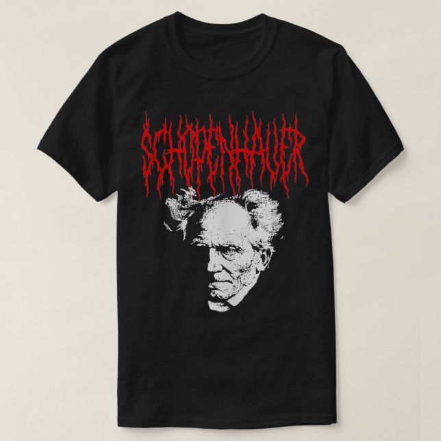Camiseta Arthur Schopenhauer DeathMetal Style Philosophy De (Diseño del anverso)