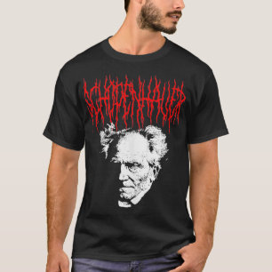 Camiseta Arthur Schopenhauer DeathMetal Style Philosophy De